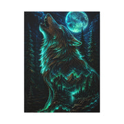 Celestial Spirit Wolf Dual Form Scene Wall Art & Canvas Print