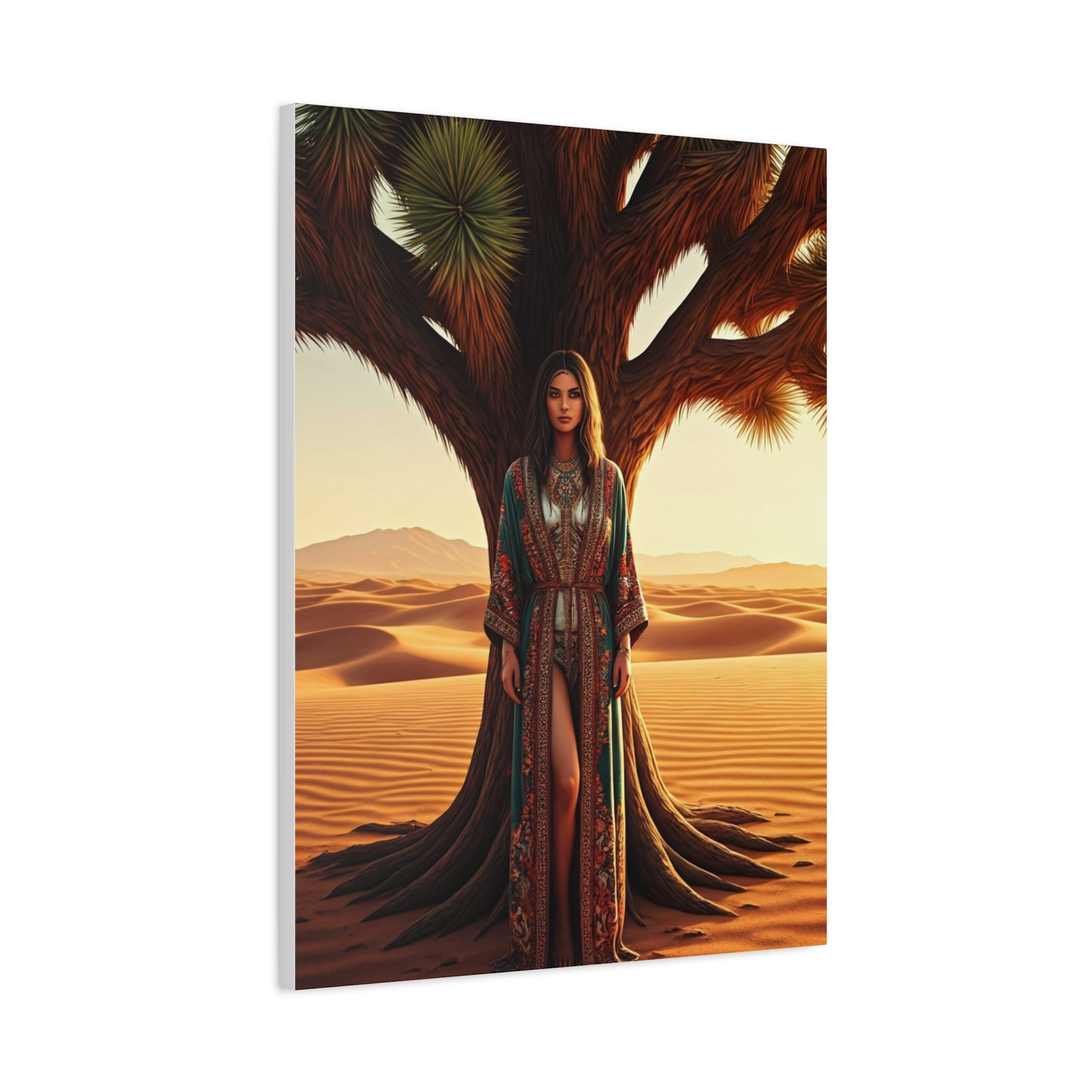 Desert Muse Beneath the Sacred Tree – Wall Art & Canvas Prints