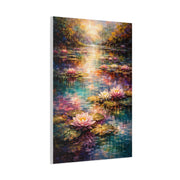 Impressionist Multicolor Water-Lily Pond Wall Art & Canvas Print