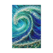 Crystal Ocean Curl Glass Texture Wall Art & Canvas Print