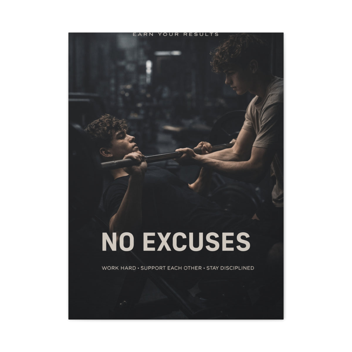 No Excuses Strength Wall Art & Canvas Print