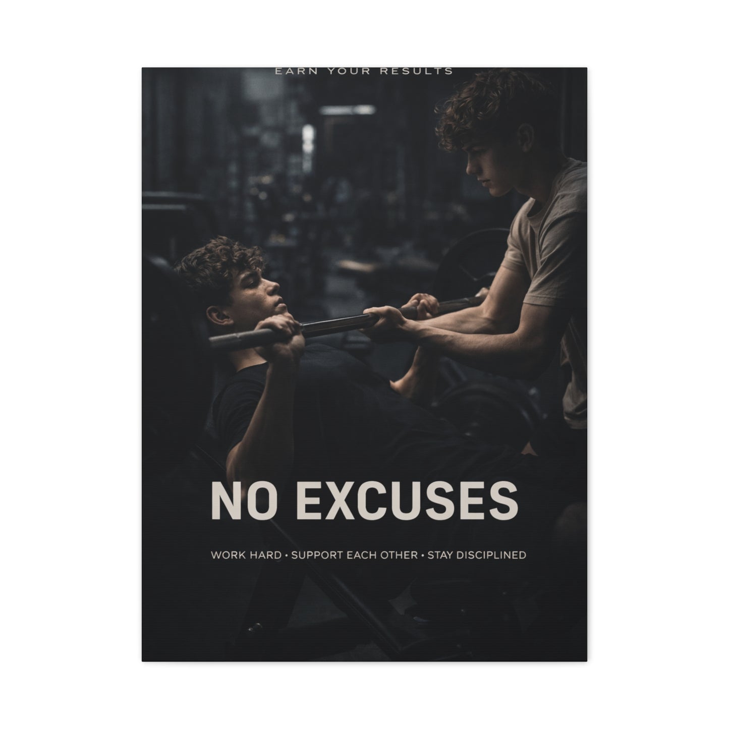 No Excuses Strength Wall Art & Canvas Print