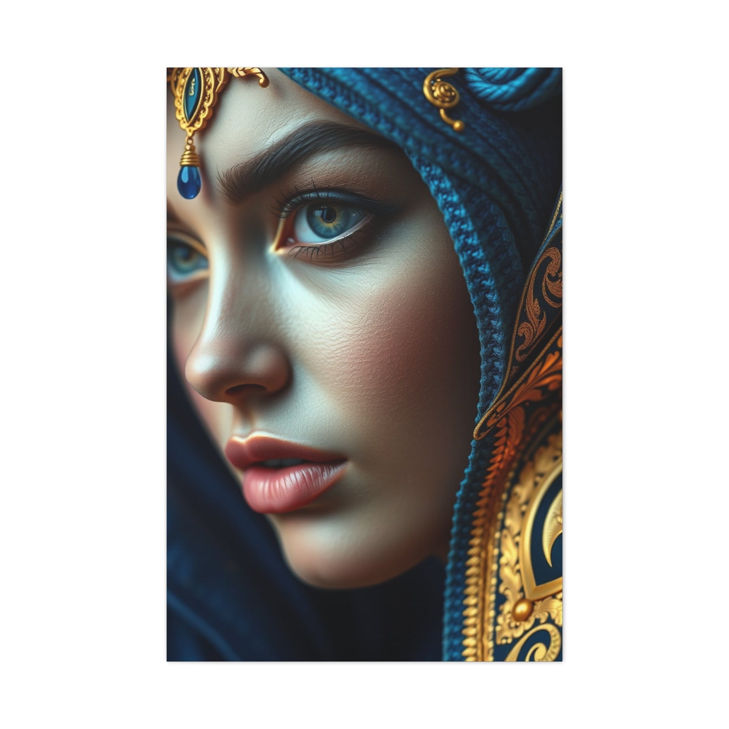 Supreme Art Blue & Gold Collection Wall Art & Canvas Print