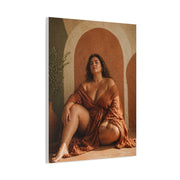 Boho Body-Positive Seated Portrait Wall Art & Canvas Print