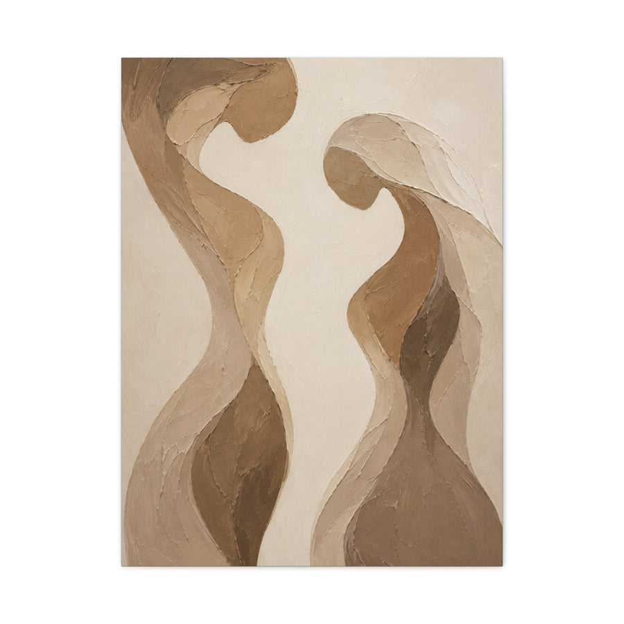 Abstract Earth Tone Lovers Flow Wall Art & Canvas Print