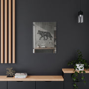 Geometric Line Wolf Wall Sculpture Panel Wall Art & Canvas Print