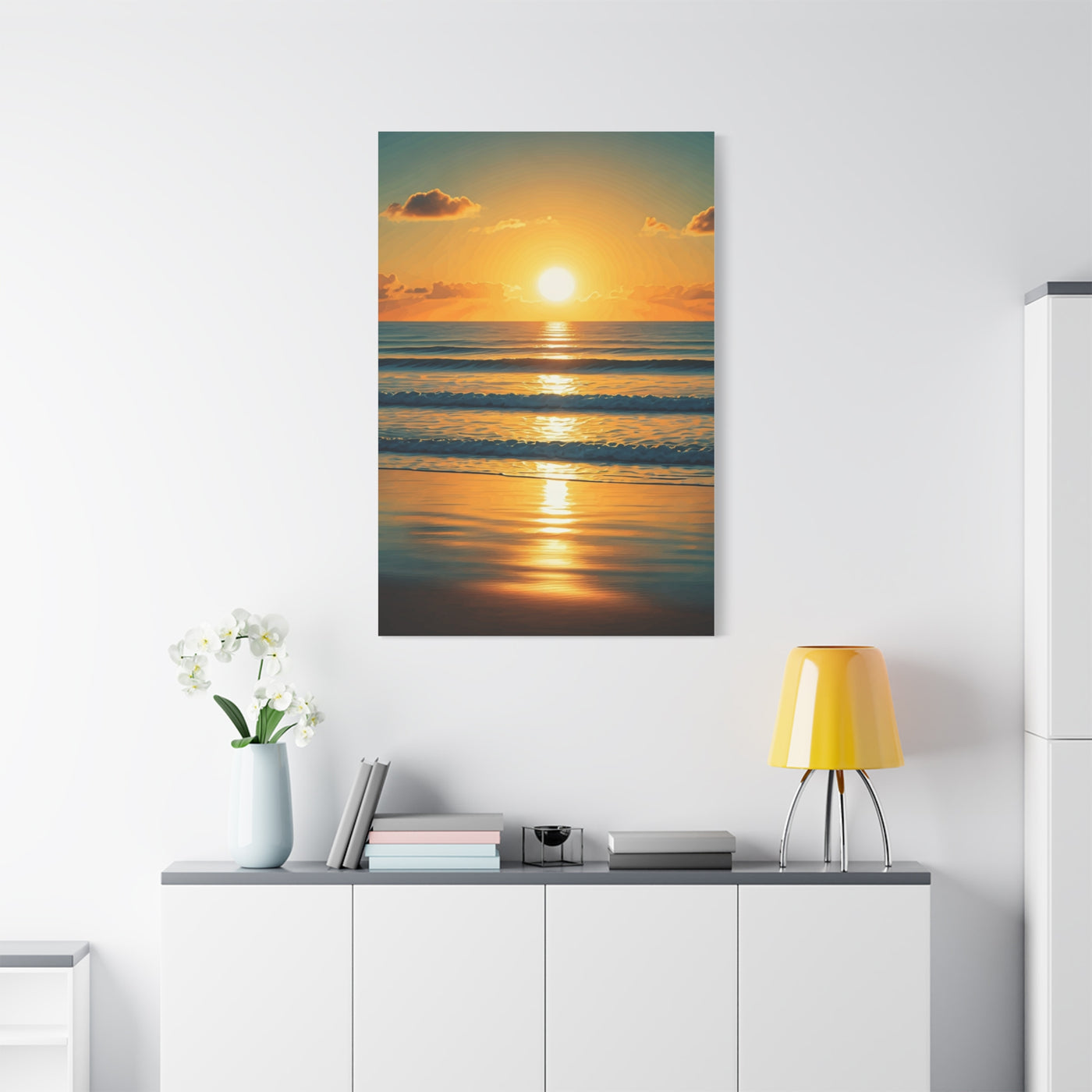 Golden Wave Horizon Sunset Wall Art & Canvas Prints