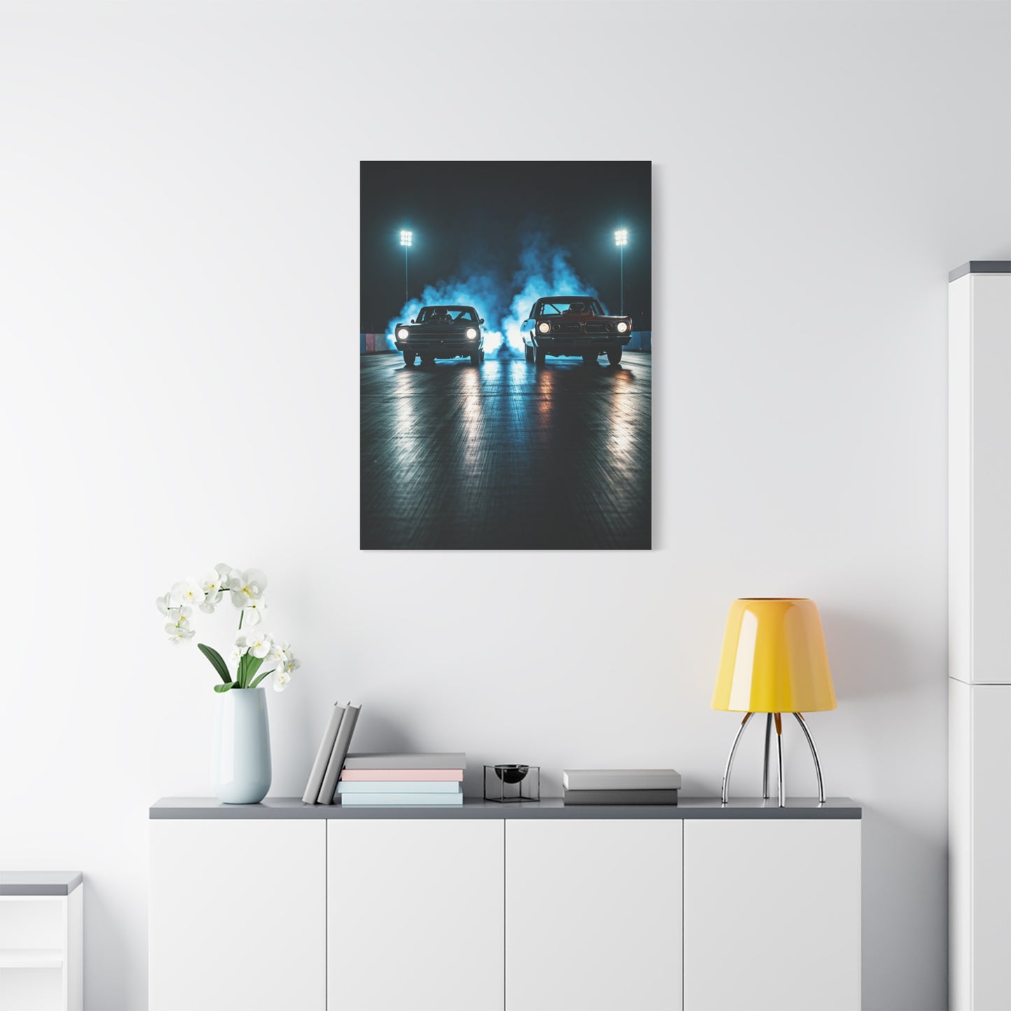 Twin Blower Launch Camaro vs Firebird Wall Art & Canvas Prints