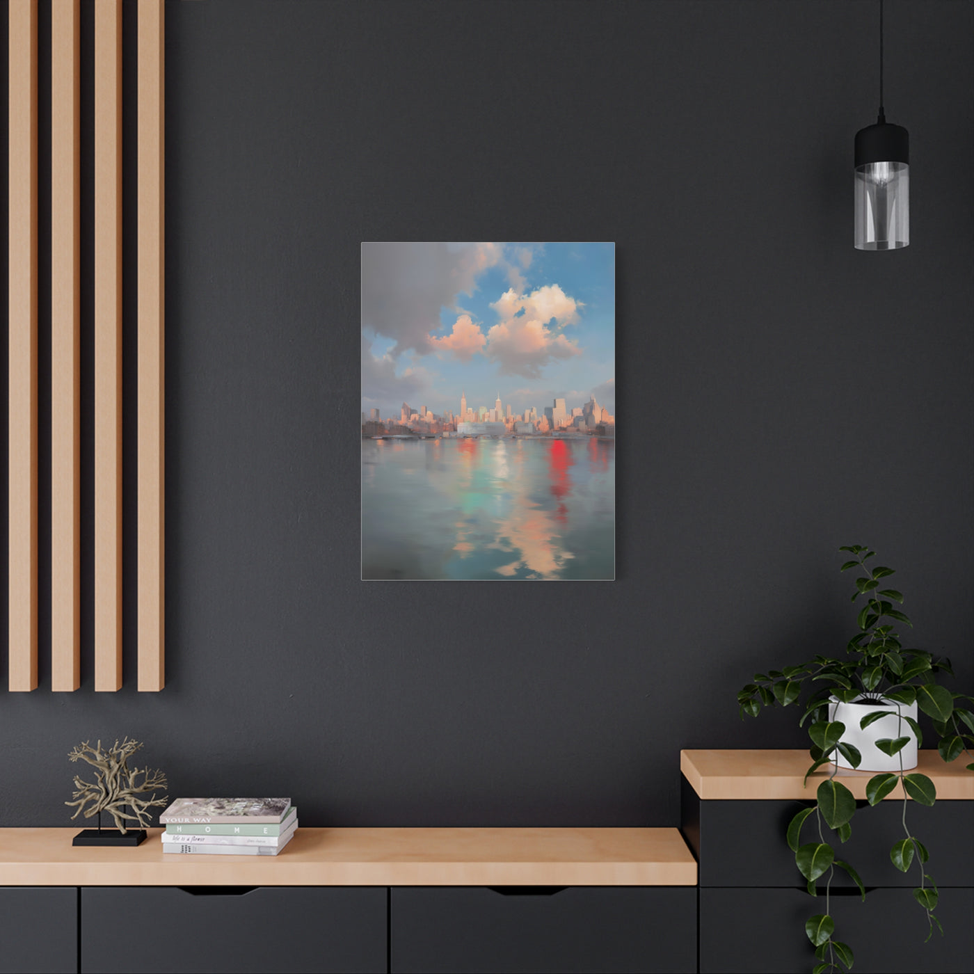 New York Skyline Pastel Dawn Serenity Wall Art & Canvas Print