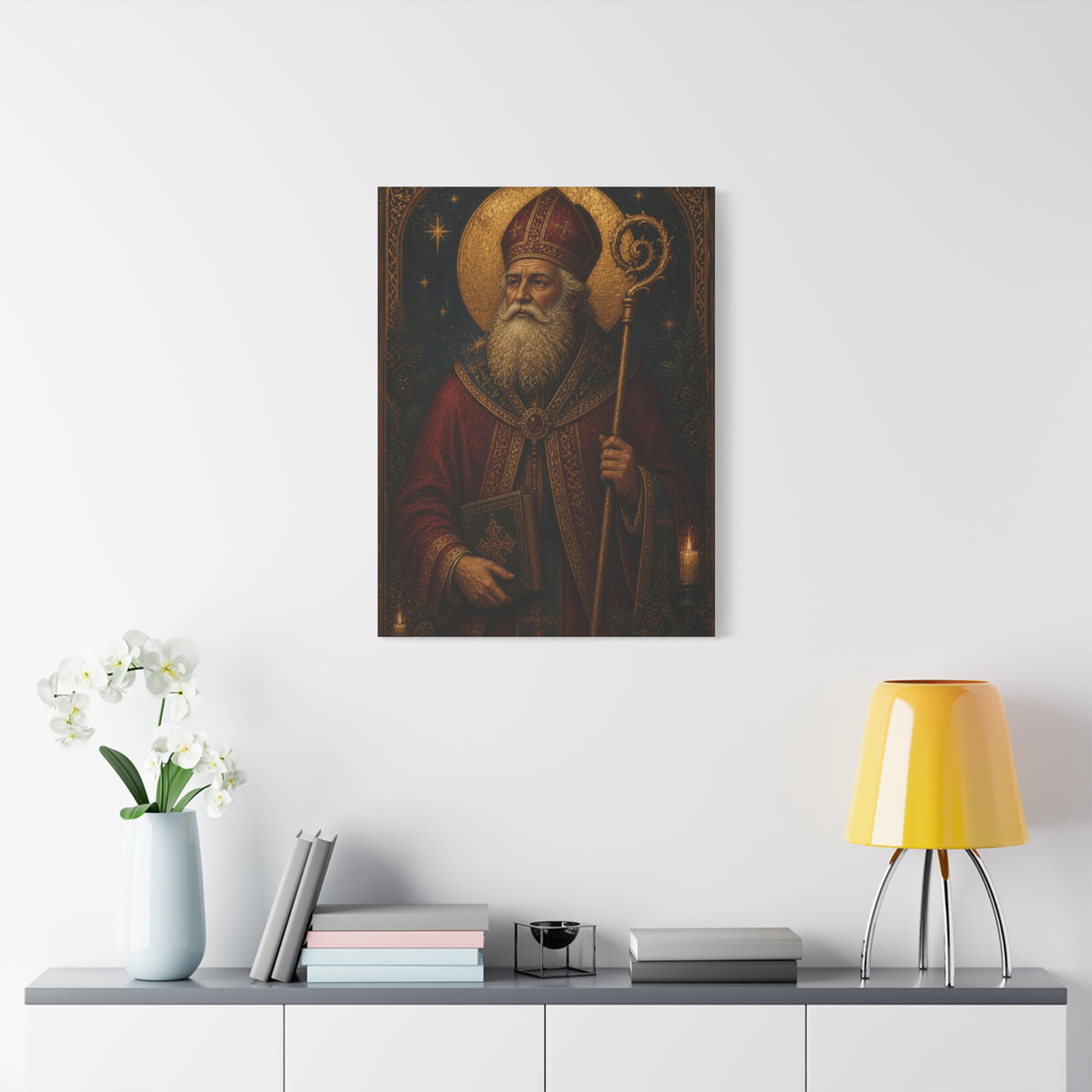 Saint Nicholas Icon Portrait Wall Art & Canvas Print