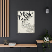Flowing Typography Music Composition Wall Art & Canvas Print