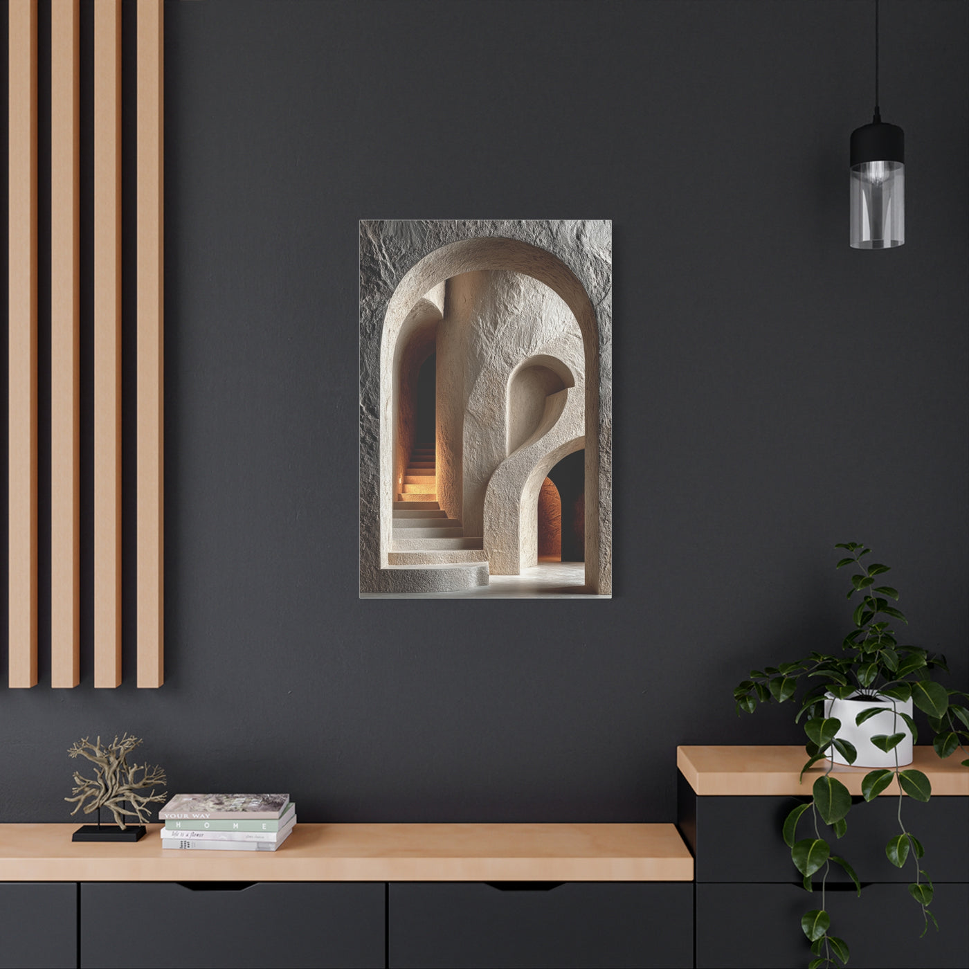 Sculptural Archway Minimalism Wall Art & Canvas Print