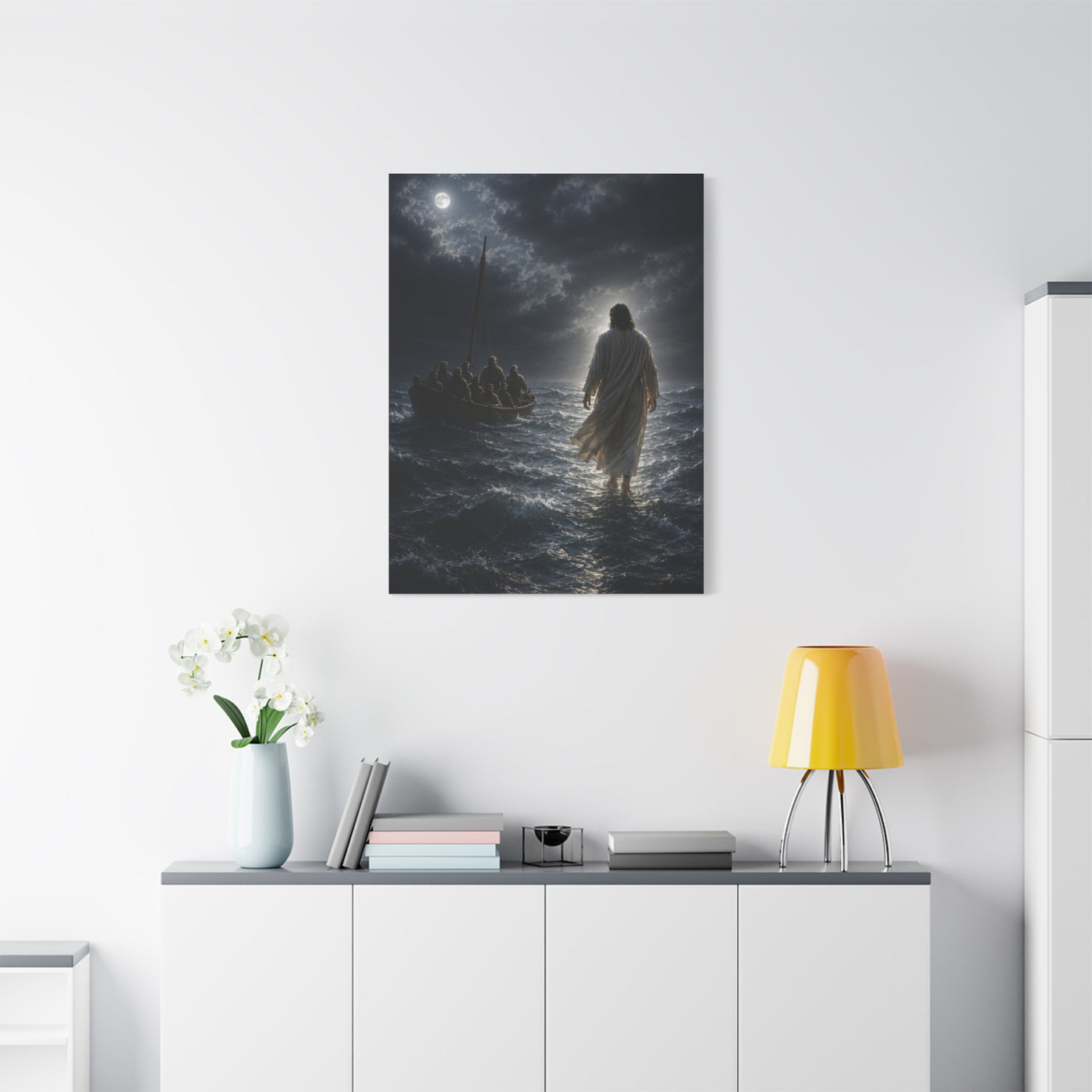 Jesus Walking on Water Scripture Wall Art & Canvas Print