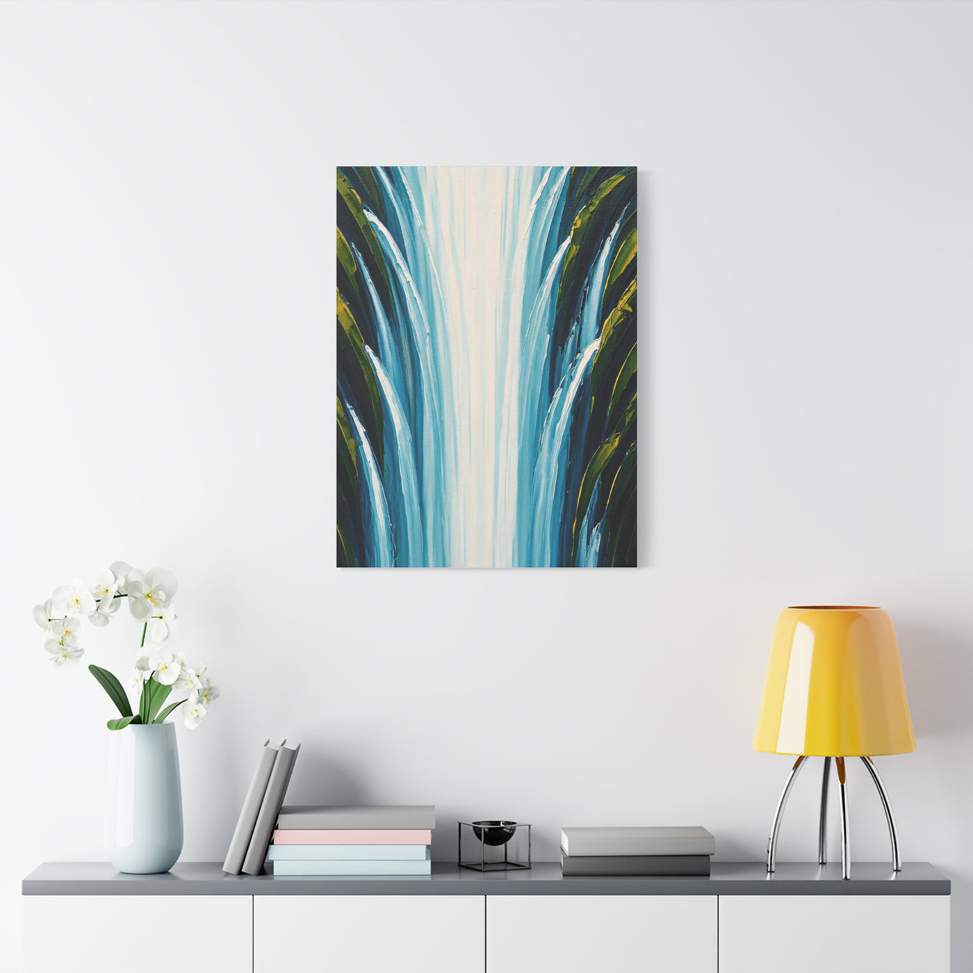 Vertical Cascade Flow Abstract Wall Art & Canvas Prints