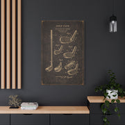 Antique Golf Club Patent Diagram Wall Art & Canvas Print