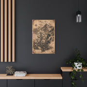 Antique Alpine Flora Engraving Wall Art & Canvas Print