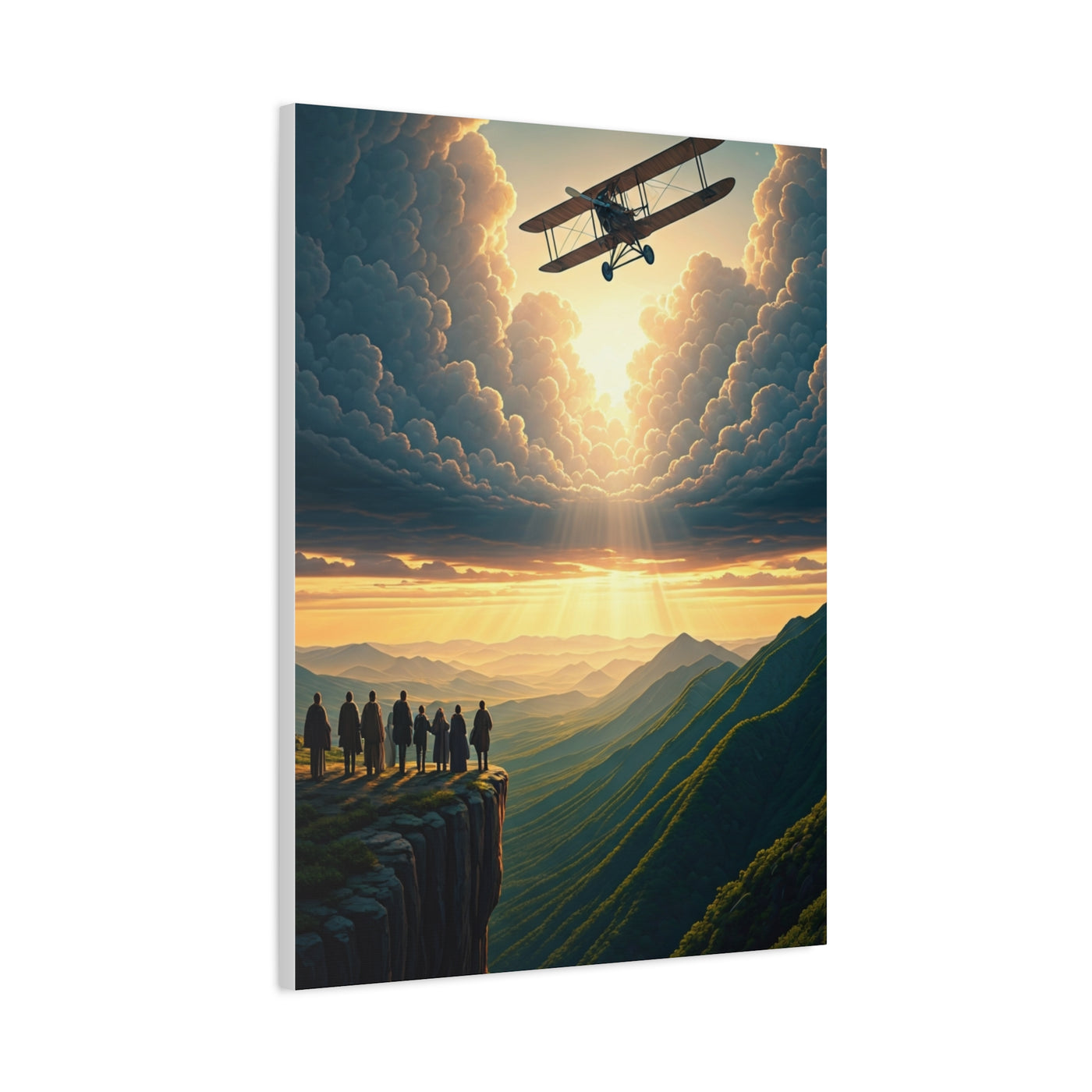 Vintage Airfield Dreams at Sunrise Wall Art & Canvas Prints