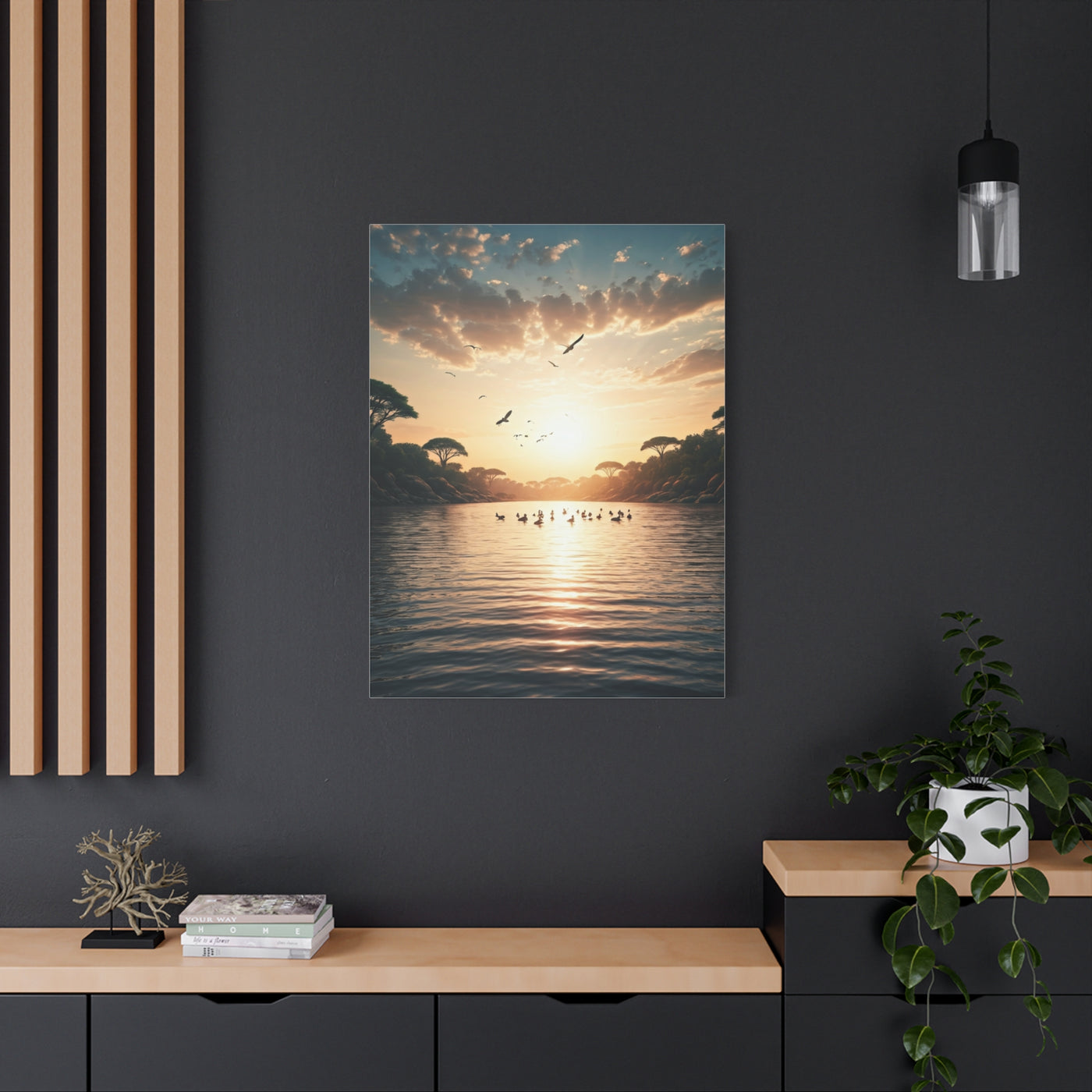 Sunrise Reflection Over Tranquil Waters Wall Art & Canvas Prints