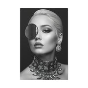 Monochrome Luxury Disc Portrait Wall Art & Canvas Print