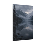 Misty Mountain Lake Reflection Wall Art & Canvas Print