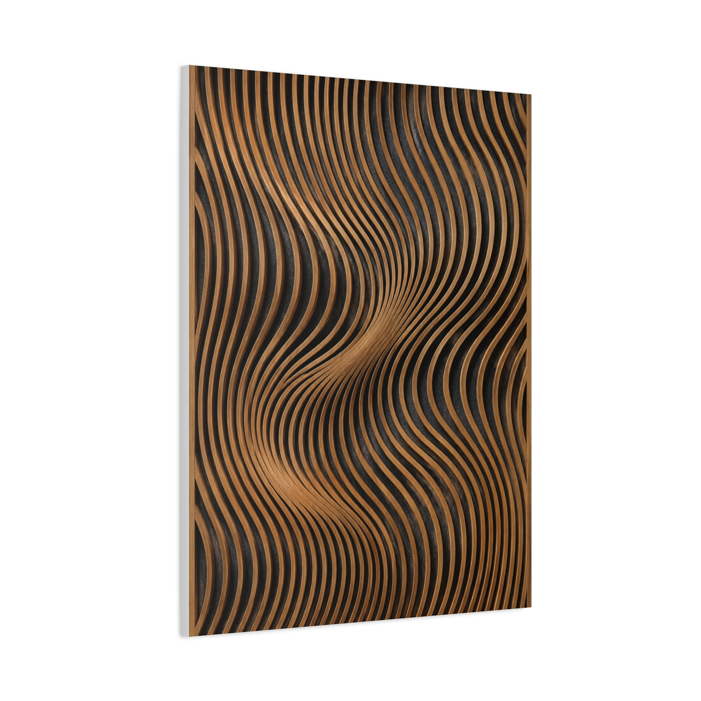 Minimal Slatted Wave Flow Panel Wall Art & Canvas Print
