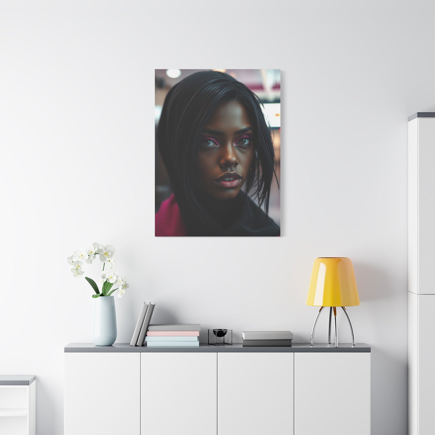 Vision Black & Pink Art Art Wall Art & Canvas Print