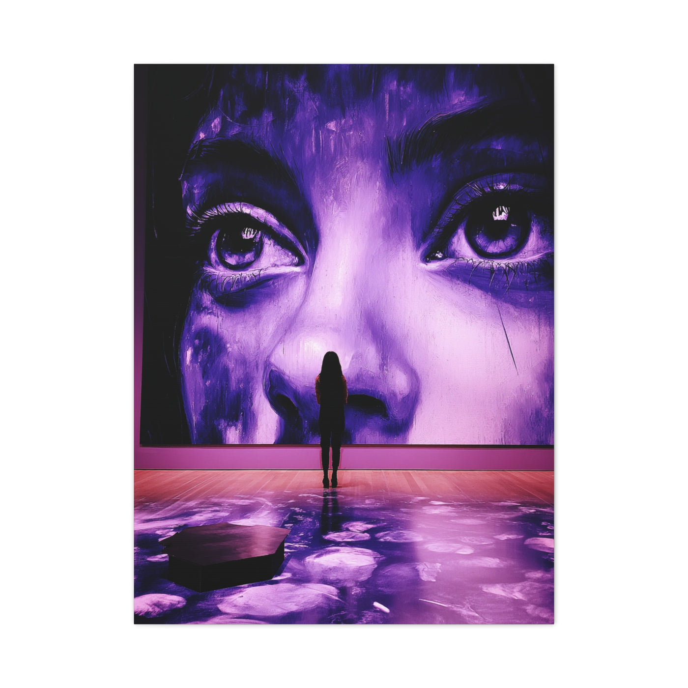 Monumental Purple Gallery Portrait Contemporary Wall Art & Canvas Print