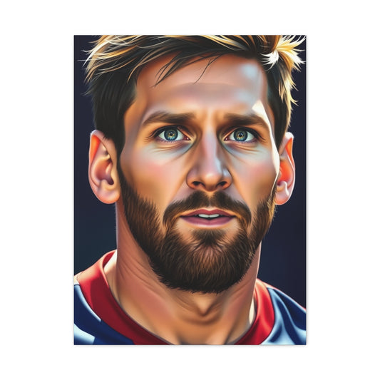Lionel Messi Illustration Art Premium Canvas 19 Wall Art & Canvas Print