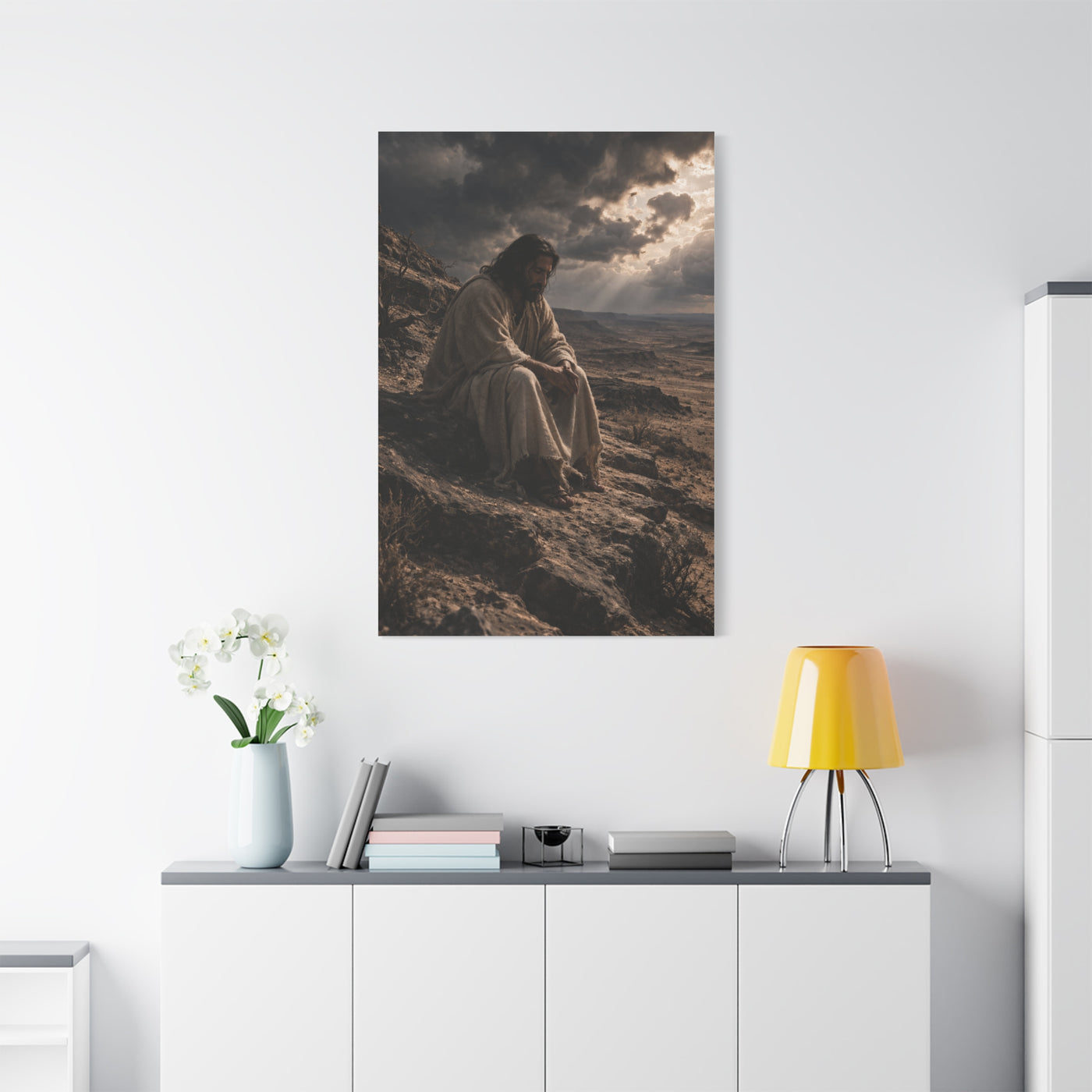 Jesus in the Wilderness Reflection Wall Art & Canvas Print