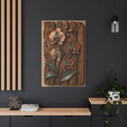 Copper Orchid on Reclaimed Wood Southwest Wall Art & Canvas Print