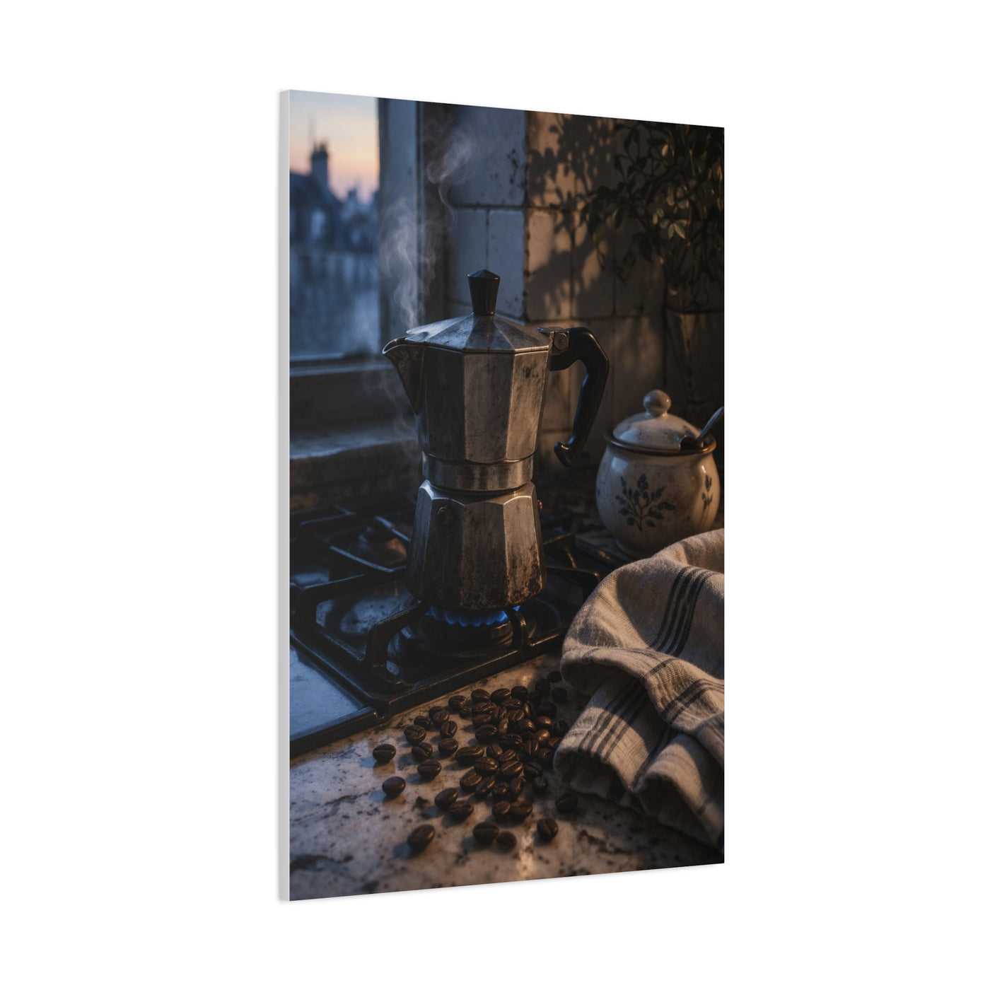 Italian Moka Pot Morning Ritual Wall Art & Canvas Print