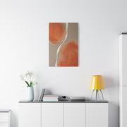 Minimal Tangerine Organic Forms Wall Art & Canvas Print