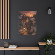 Rustic Farmhouse Santa at Dusk Wall Art & Canvas Print