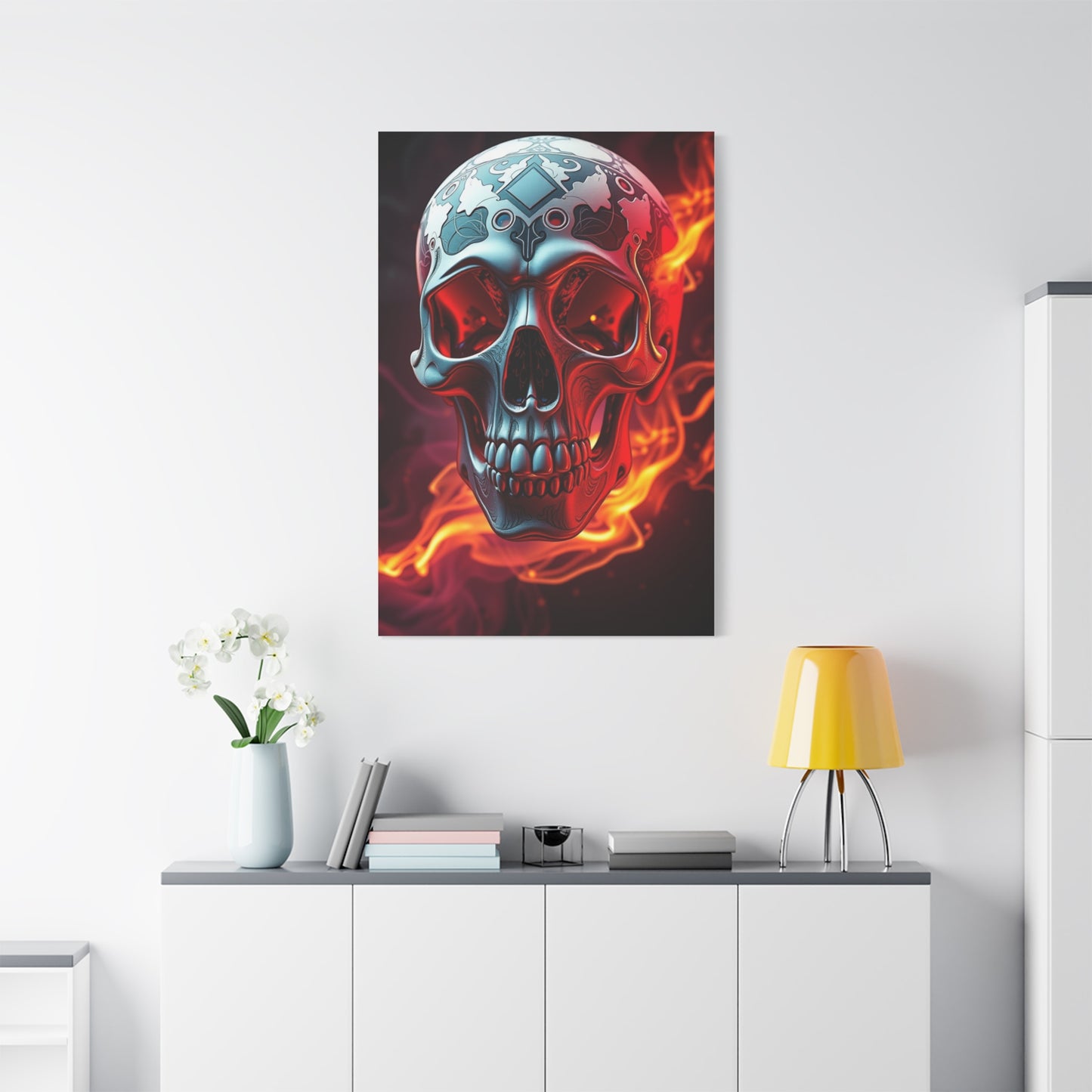 3D Trippy Skull Art By Ali Gulec Supreme Gallery Wall Art & Canvas Print