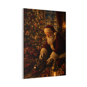 Santa and the Vintage Toy Train Wall Art & Canvas Print