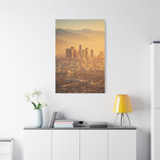Los Angeles Golden Sunrise Skyline Wall Art & Canvas Print