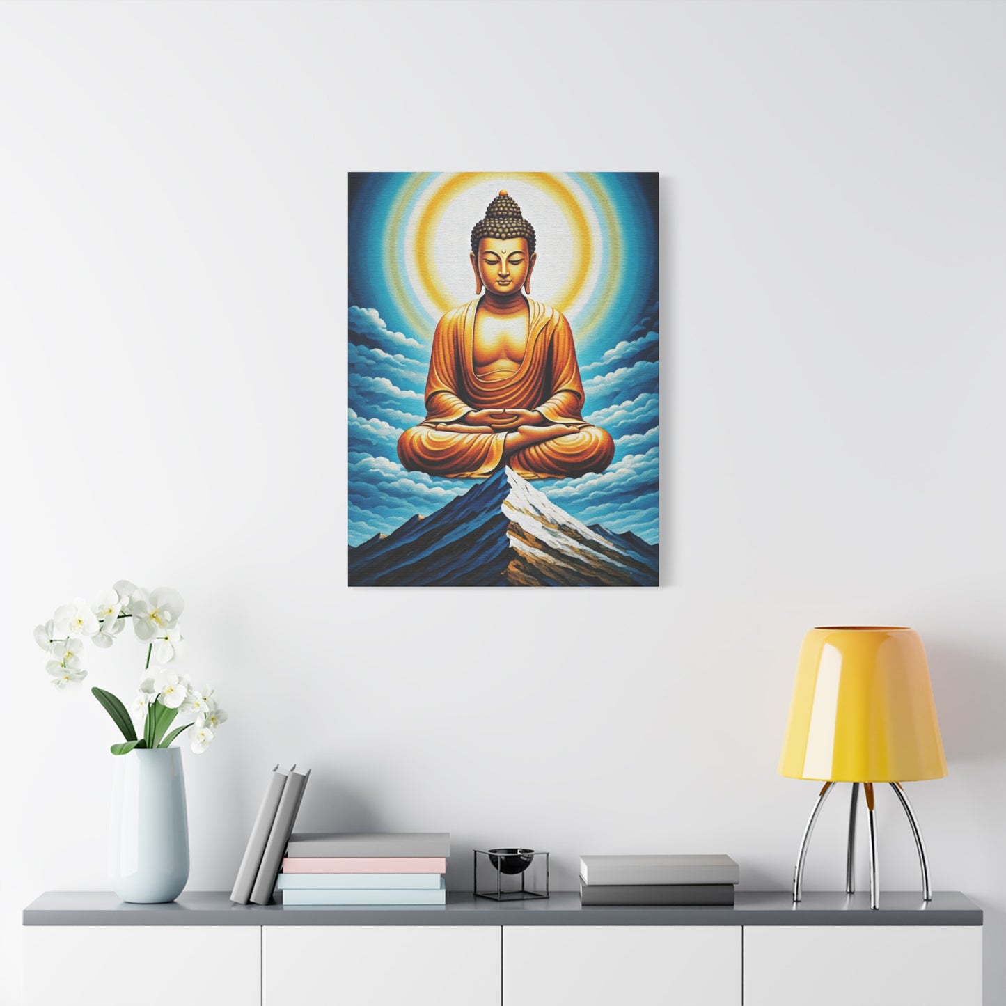 Celestial Buddha Above the Mountains Wall Art & Canvas Prints