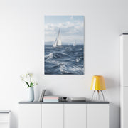 Sailing Horizon Coastal Elegance Scene Wall Art & Canvas Print