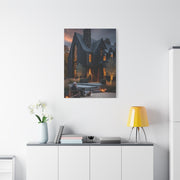 Lavish Black Farmhouse Courtyard Wall Art & Canvas Print