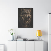Baroque Gothic Wolf Head Sculpture Portrait Wall Art & Canvas Print