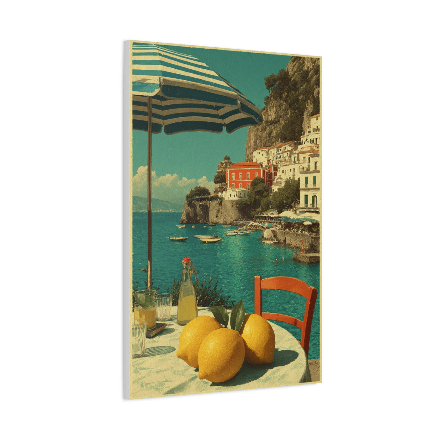 Vintage Amalfi Lemon Terrace Wall Art & Canvas Print