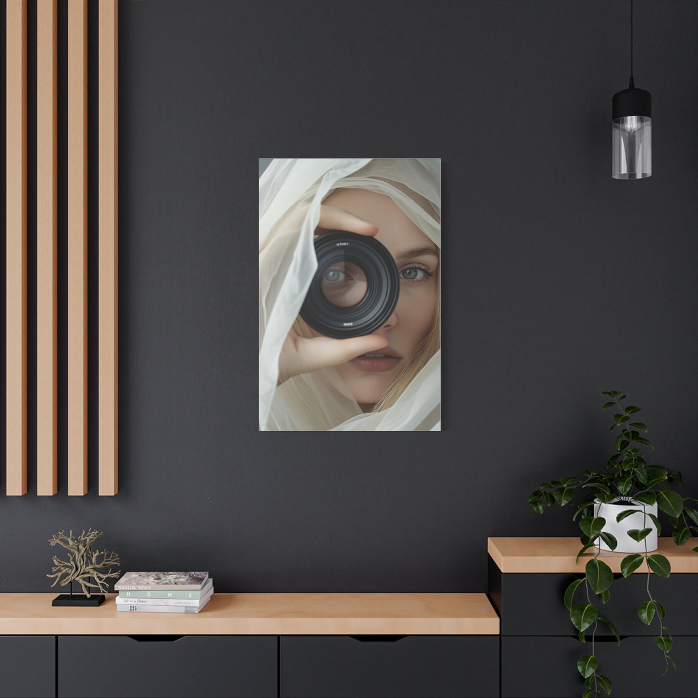 Surreal Lens Portrait Veiled Muse Wall Art & Canvas Print