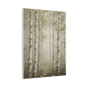 Light Birch Woodland Minimal Landscape Trees Wall Art & Canvas Print