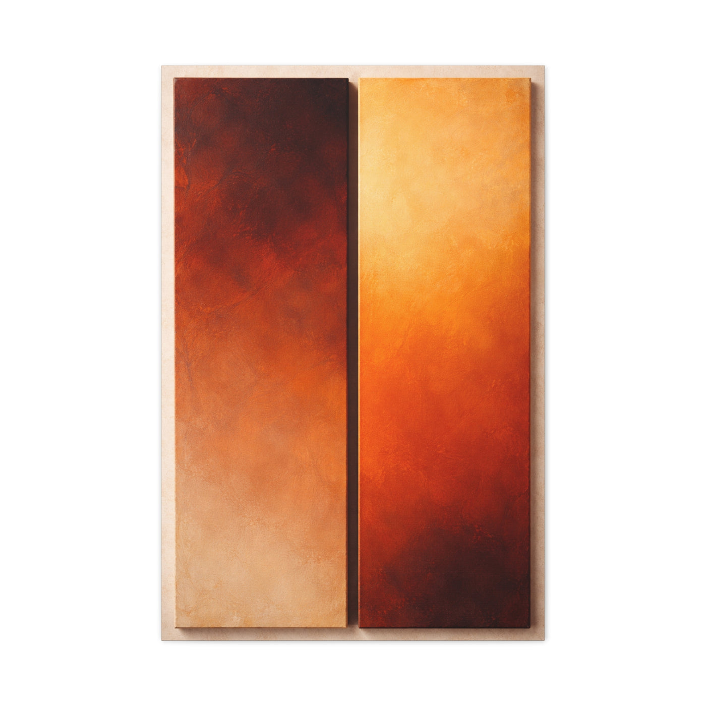 Golden Hour Diptych Color Field Wall Art & Canvas Print