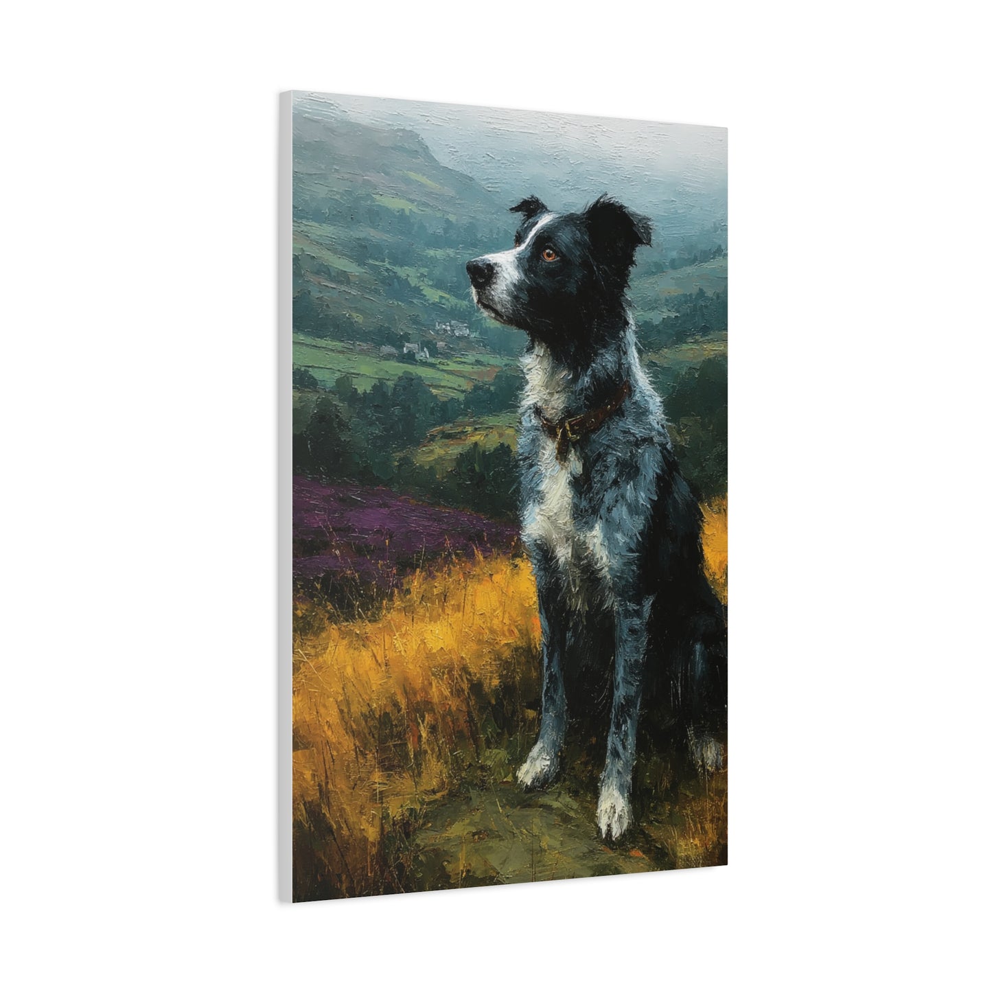 Border Collie Highland Landscape Wall Art & Canvas Print