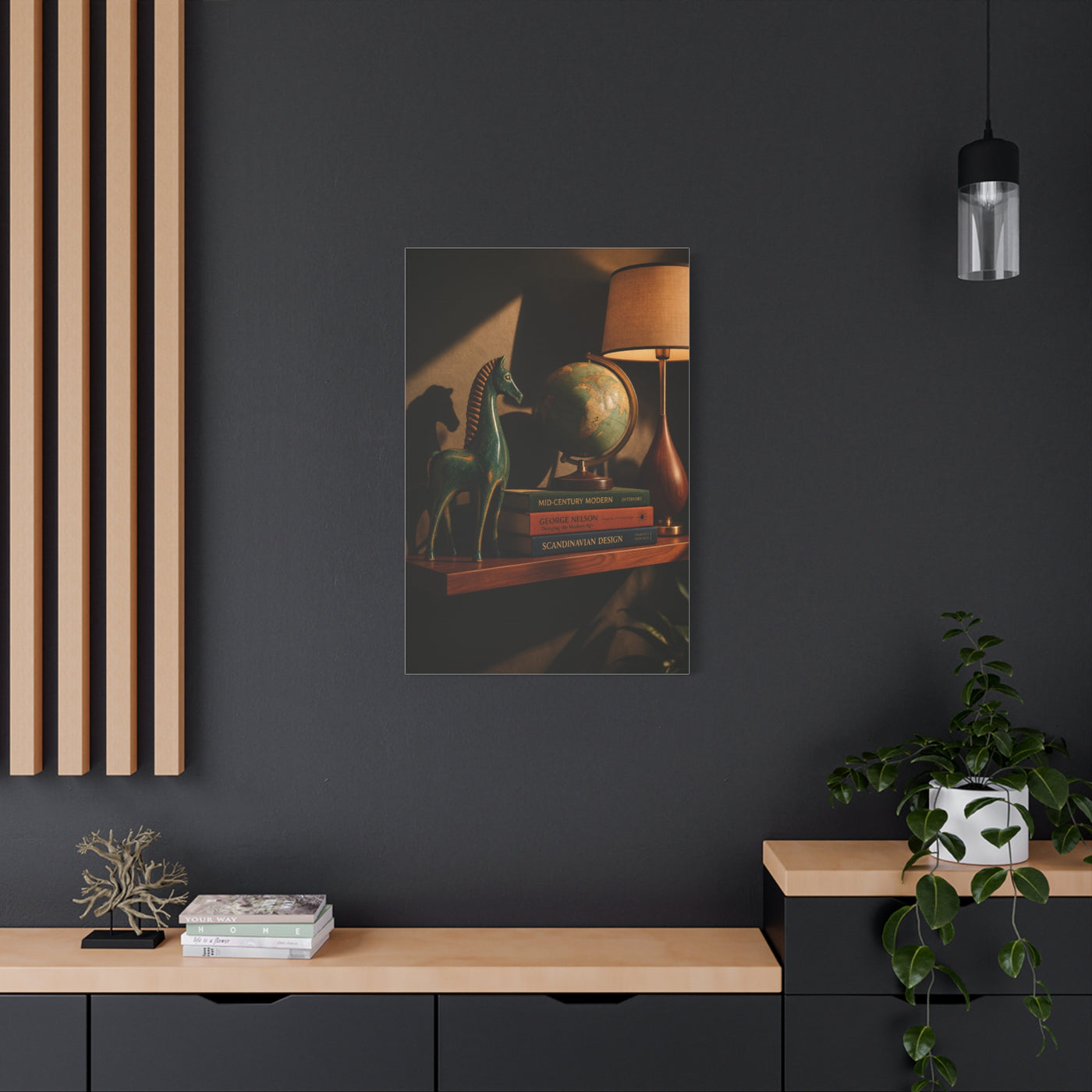 Mid Century Collector Shelf Still Life Wall Art & Canvas Print