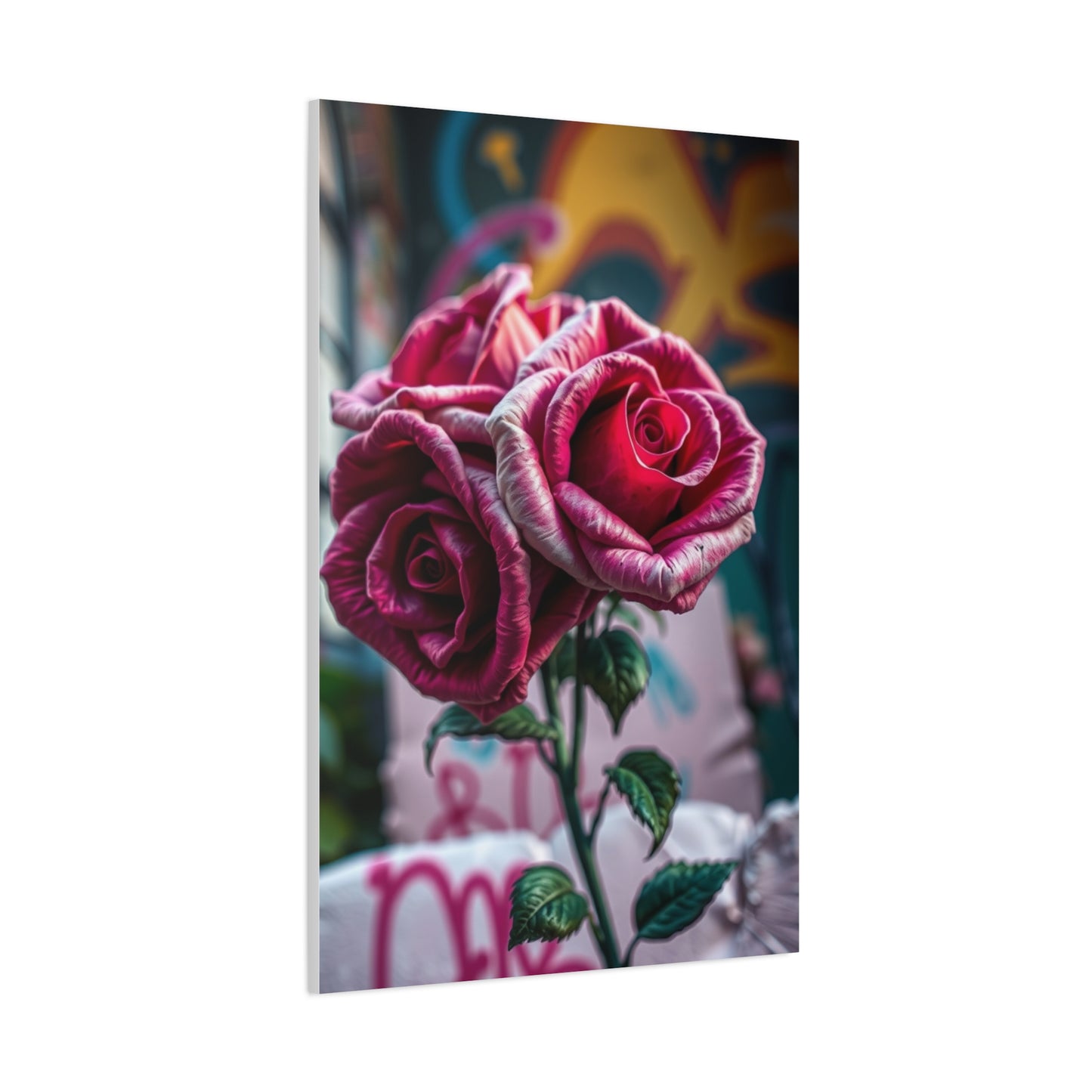 Graffiti Roses Art Premium Canvas 18 Wall Art & Canvas Print