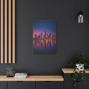 Modern City Skyline at Dusk Wall Art & Canvas Print