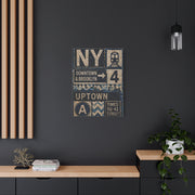 Subway Tile Mosaic Typography Wall Art & Canvas Print