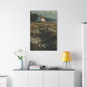 White Farmhouse Wildflower Meadow Wall Art & Canvas Print